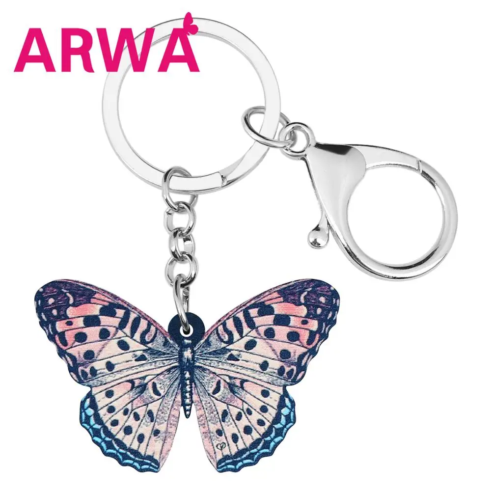 ARWA акриловая точка Ванесса кисти footed Бабочка Брелки насекомое животное брелок