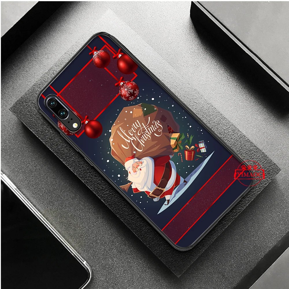 3 Санта Клаус Рождественская силиконовая мягкая чехол для Huawei P8 P9 P10 P20 P30 Lite Pro P Smart Z Plus - Цвет: 3