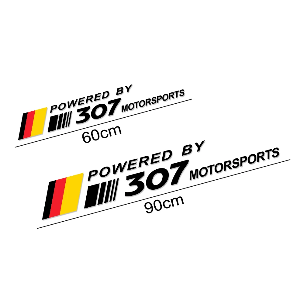 

2PCS Auto Door Side Reflective Vinyl Stickers Decals For Peugeot 307 Motorsports Captivating Car Body Decoration Car Accessories