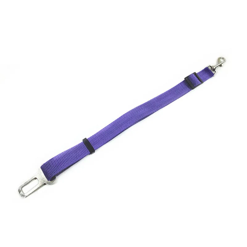 purple Автомобильный ремень безопасности для питомцев, собак, щенков, автомобильный ремень безопасности, поводок, зажим для домашних животных, товары для собак, рычаг безопасности, авто тяговые изделия - Color: purple