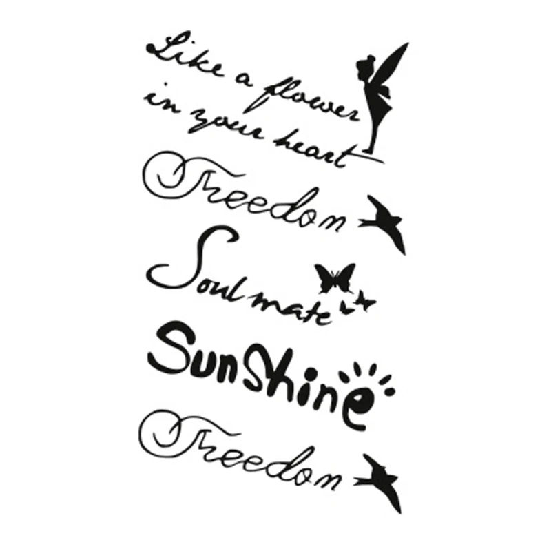 Wyuen/временные наклейки для тату с буквами, поддельные татуировки для взрослых и детей, для боди-арта, якорь, водостойкие татуировки для мужчин и женщин, L-032 - Цвет: 039