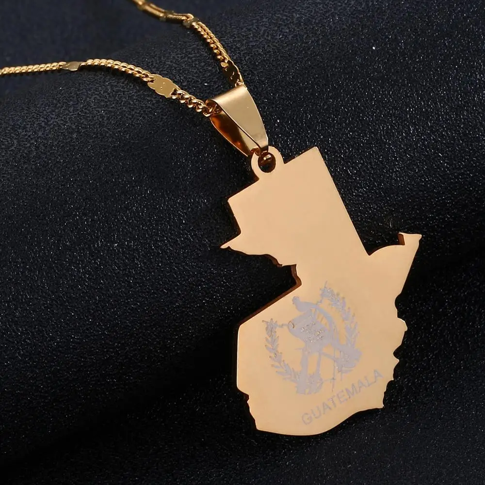 Кулон из нержавеющей стали с картой ожерелье карта ювелирные изделия
