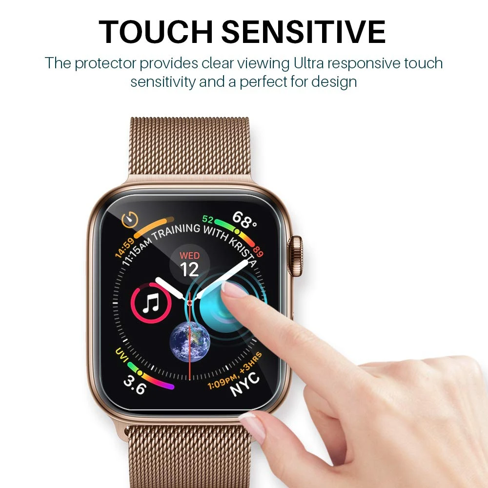 Мягкая защитная пленка из ТПУ для Apple Watch Series 4 5 40 мм 44 полное покрытие 10 шт. HD смарт