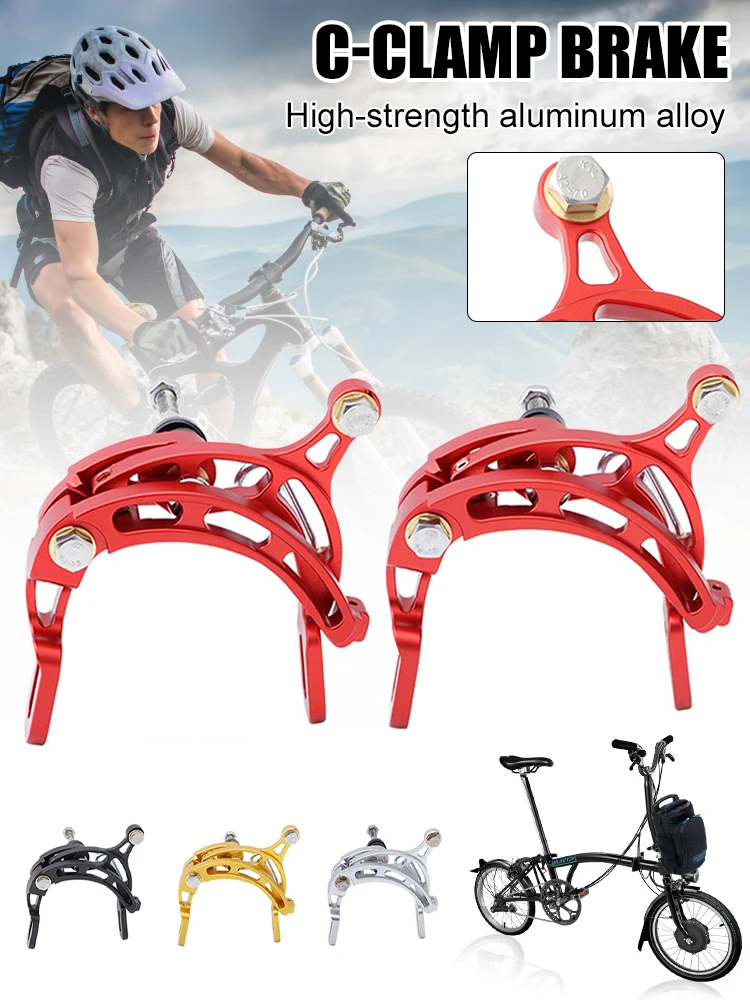 

Bike Brake Calipers for Brompton Folding Bike C-Shaped Dual Pivot Bicycle Front Rear Brake Caliper Replacement Bike Accessories