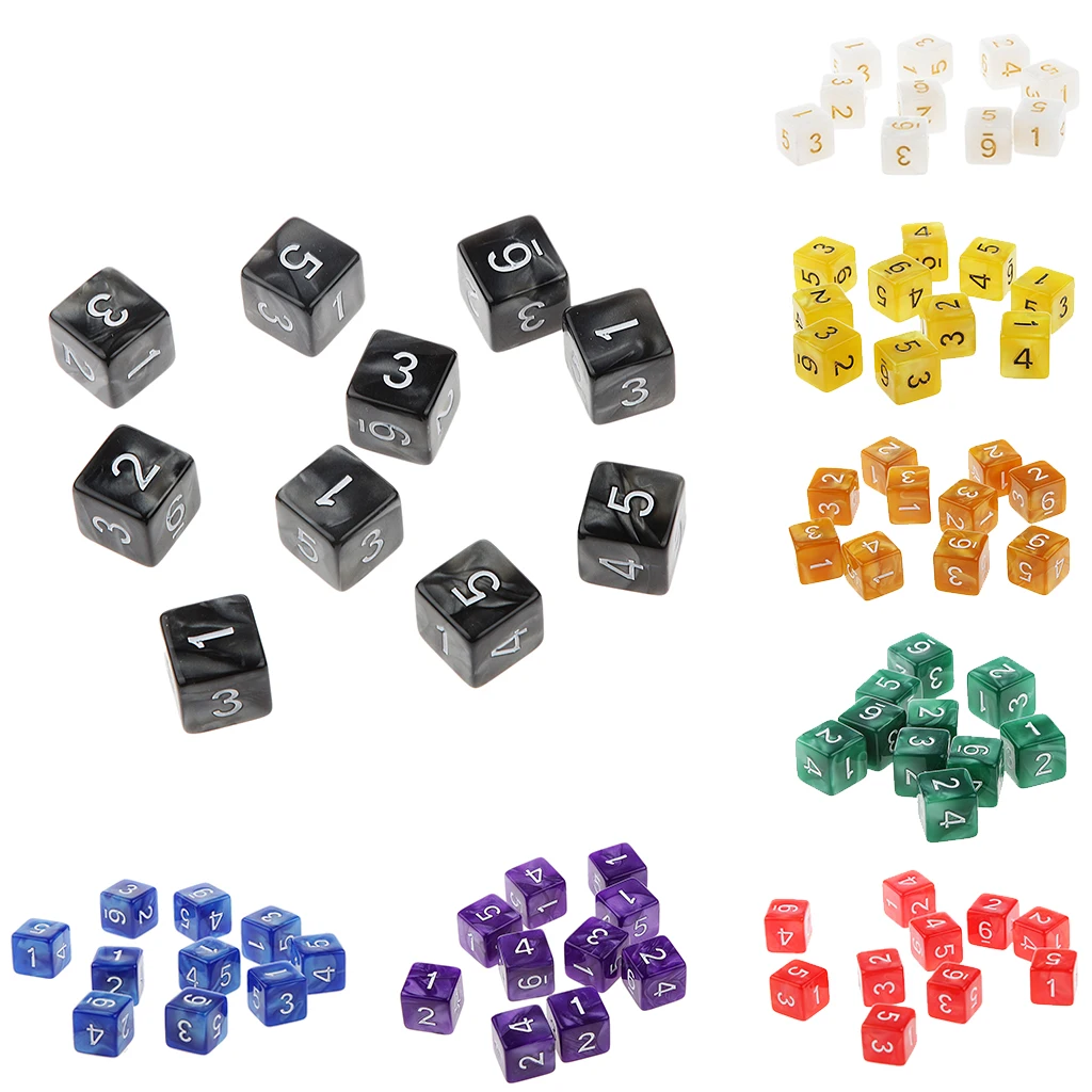 10 шт. Dice TRPG D & игры для ролевых игр многогранные D6 D10 D12 D20 кубики|Кубики| |