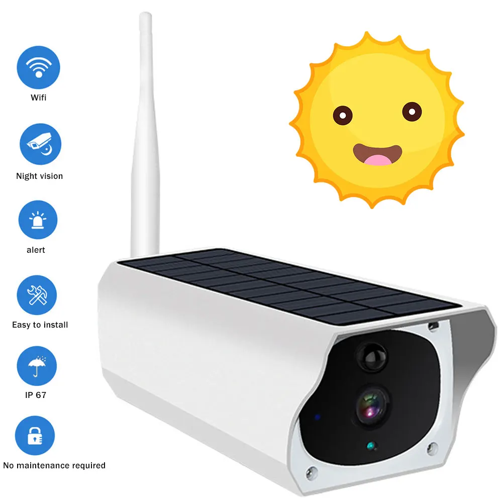 Безпроводная солнечная батарея Wi-Fi камера 2MP 1080P HD ip-камера наружная IP67