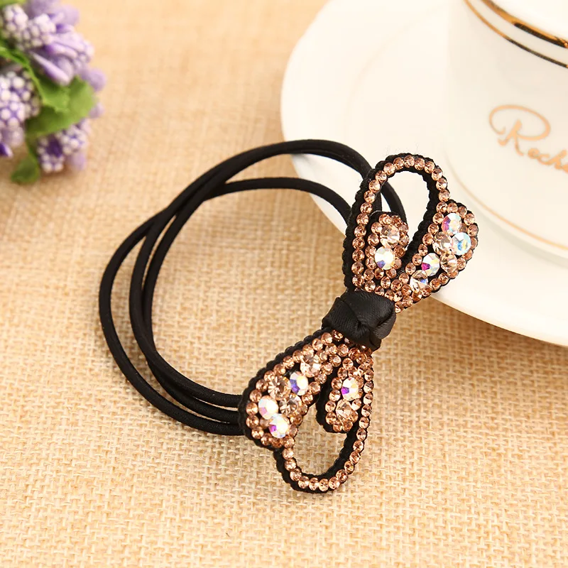 Женские Простые головные уборы эластичные повязки для волос с бантом модный