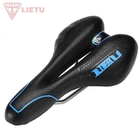 lietu 3 colors thicken soft bike saddle with hollow design and leather surface for mtb road bicycles