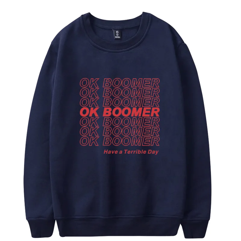 WAMNI модная толстовка с надписью OK уличная одежда свитшот круглым вырезом