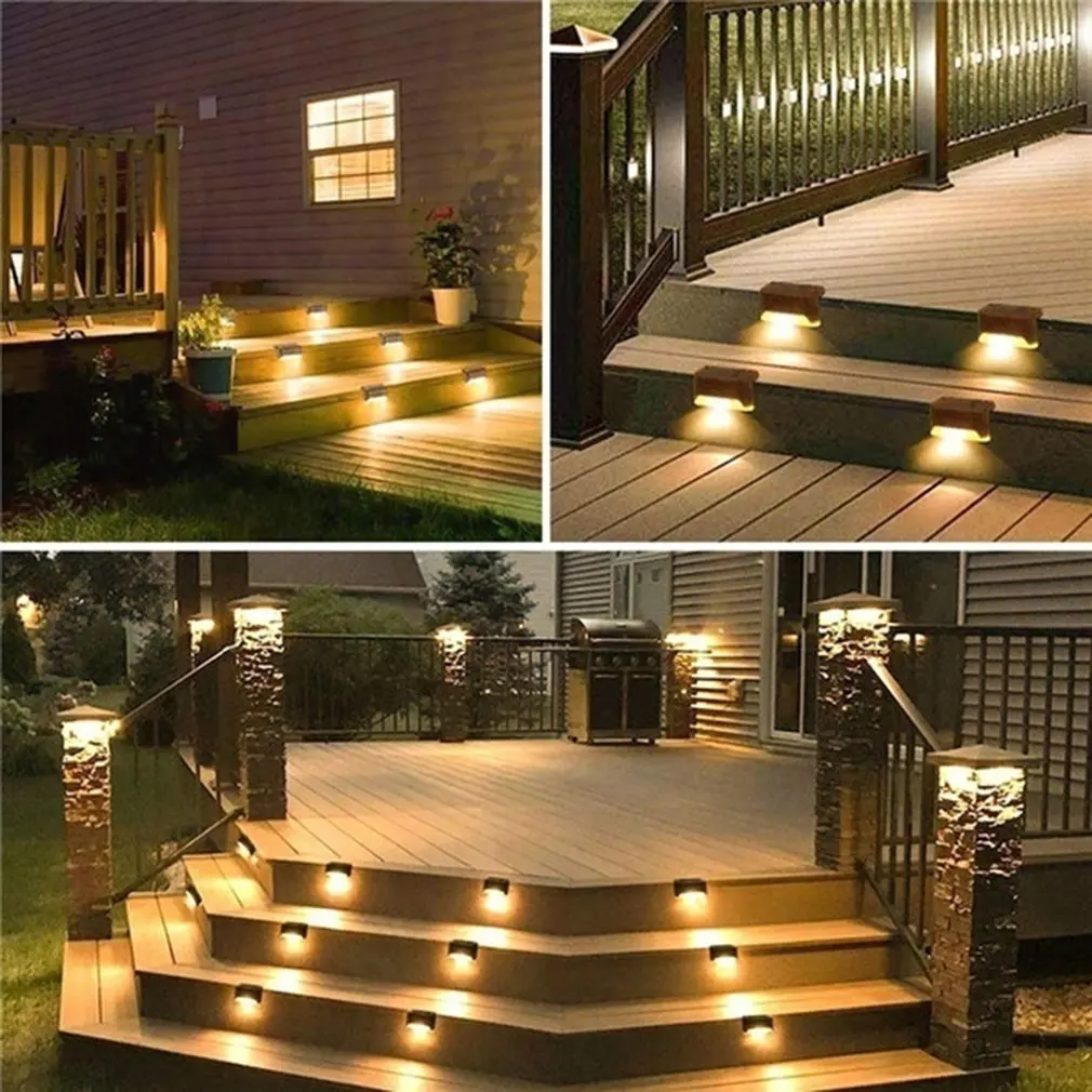 

IP65 Waterproof Outdoor Waterproof LED Solar Step Lamp Intelligent Light Control Courtyard Step Lamp Villa Lamp