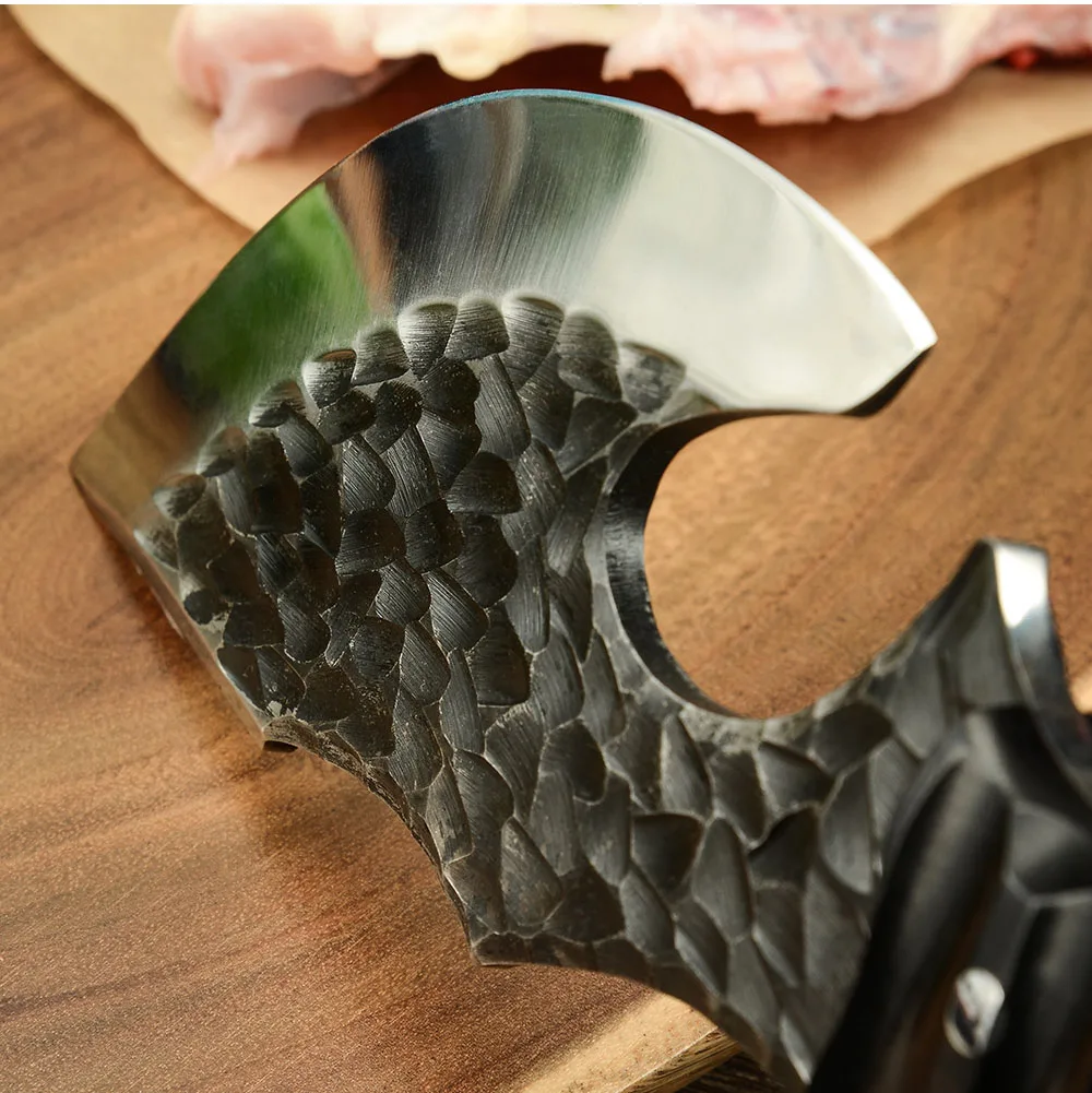XYj Stainless Steel Cleaver Knife Sheath Leather Cover 7'' inch Butcher Sword Pocket Hunting Nakiri Santoku Slicer | Дом и сад