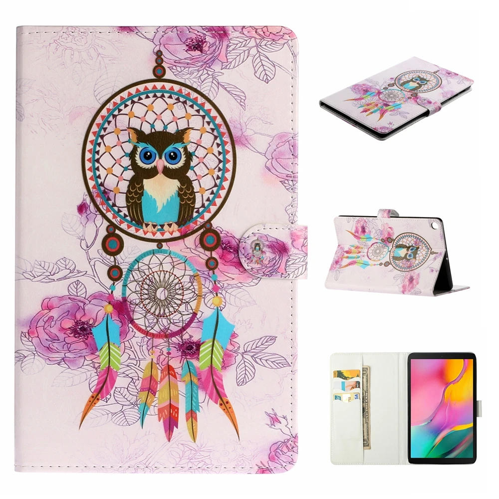 Кожаный чехол для Samsung Galaxy Tab A 10,1 SM-T510 T515 Coque для Galaxy Tab A 10,1 T510 T515 крышка Capa+ пленка+ ручка
