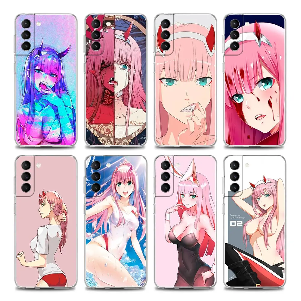 

MaiYaCa Zero Two Darling Clear Phone Case for Samsung S9 S10 4G S10e Plus S20 S21 Plus Ultra FE 5G M51 M31 S M21 Soft Silicon