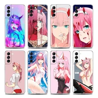 maiyaca zero two darling clear phone case for samsung s9 s10 4g s10e plus s20 s21 plus ultra fe 5g m51 m31 s m21 soft silicon