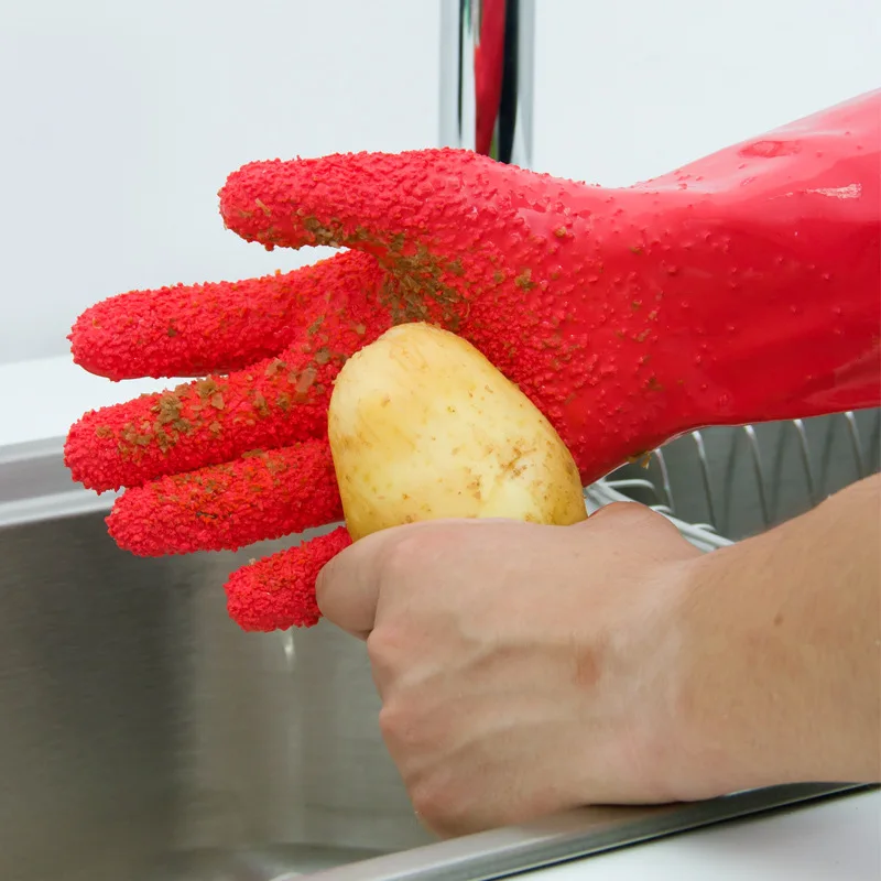 

Quick Peeling Potato Cleaning Gloves Peel Vegetables Fruit Skin Scraping Fish Scales Clean Tool Household Gloves Accessorie
