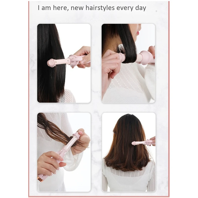 

Cordless Curling Iron USB Rechargeable Ceramic Curling Wand Hair Straightener