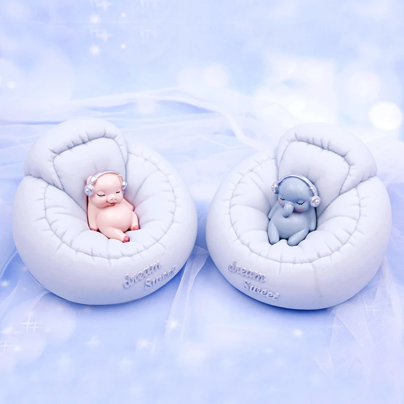 Мультяшная животная Копилка 2 в 1 коробка для хранения монет диван статуя