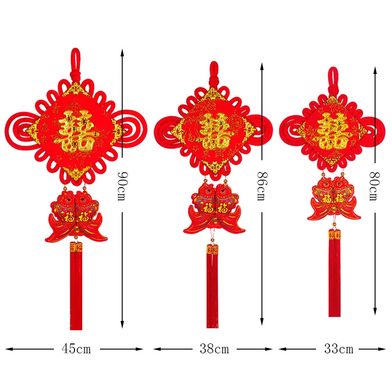

Double Sided Chinese Knot Gold Letter Chinese New Year Spring Festival Party Wedding Celebration Home Decoration Handicrafts