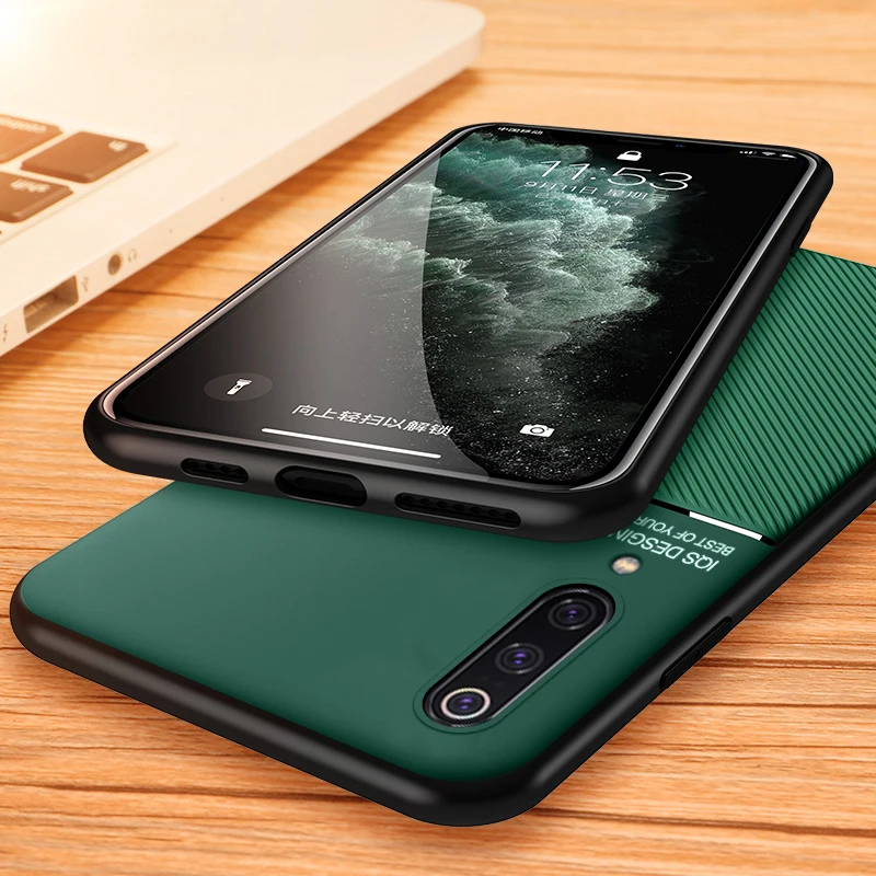 leather texture car magnetic holder phone cover for xiaomi mi 10t 9 lite se poco x3 redmi 9c nfc 9a note 9s 9 pro coque funda free global shipping