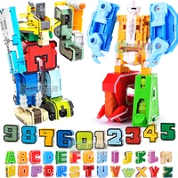english letters transformer alphabet robot animal creative educational action figure building blocks model toys gift
