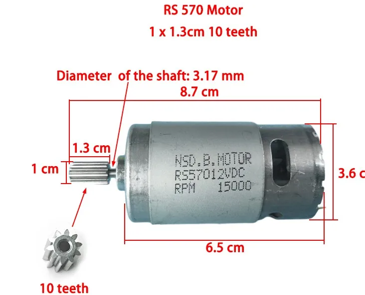 1 шт./лот RS380/390/550 Детский электромобиль игрушечный автомобиль мотоцикл 6 в 12 В