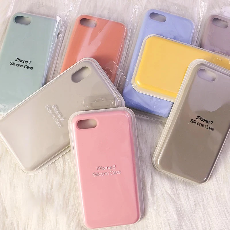 Keepever Original Official Silicone Case For iPhone 6 6S 7 8 Plus Phone case Apple X XS Max XR 5S SE Cover Fundas |