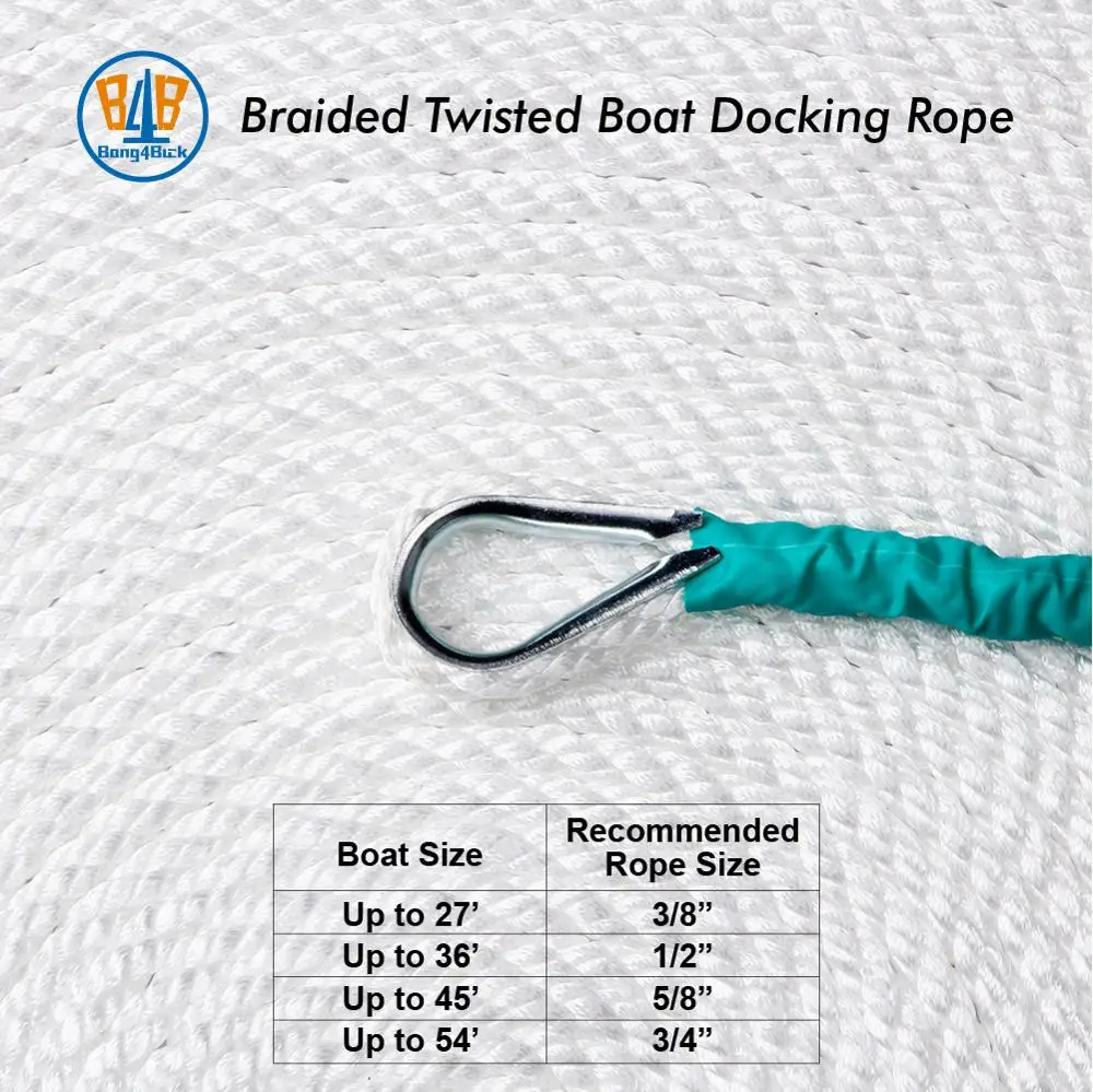 1/2 &quotx100' витая Тройная нейлоновая якорная веревка лодка с наперсток Морская