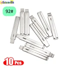 10 шт.лот #92 металлическая откидная пустая лезвие ключа для Ssangyong Korando New Actyon C200 S170 ACTYON KYRON REXTON, отрезной ключ