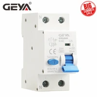 geya ac type rcbo electromagnetic type residual current circuit breaker with over current and leakage protection din rail