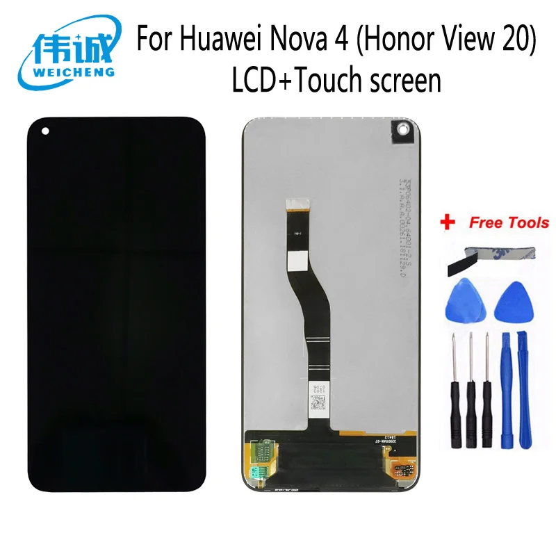 

Original LCD For Huawei Honor View 20 LCD Display Screen Touch Digitizer Assembly For Honor V20 Nova 4 LCD Display With Frame