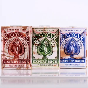 1 шт. велосипедный эксперт задняя панель Состаренный винтажный внешний вид магические карты игральные карты покер крупный план сцена фокусы реквизит