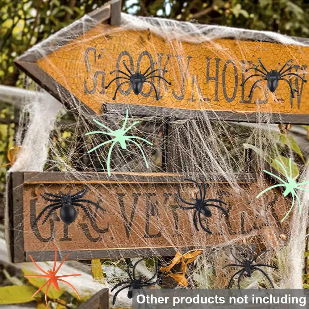 

Kid's Novelty Toy Imitating Spider Toy Spider Web Cotton Halloween Accessories Multi-color Decorations For Bedroom Children R6e2
