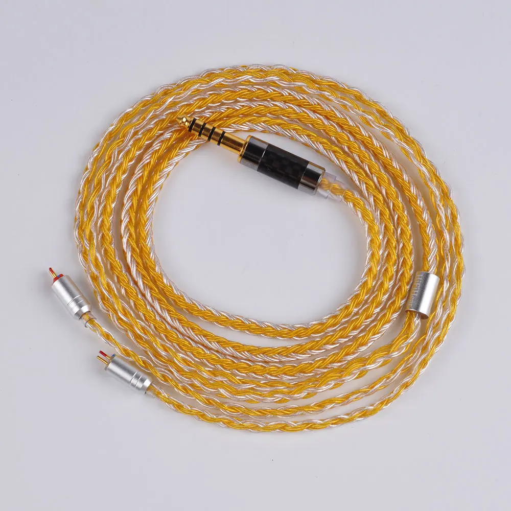 HiFiHear 16 Core посеребренный кабель 3,5/4,4 мм сбалансированный кабель с MMCX/2pin для AS10 ZS10 PRO ZST C10 C16 BL-03 ZSX V90