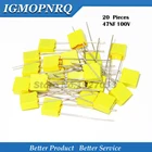 20 шт. коррекции конденсатор с алюминиевой крышкой, 47NF 473J 100V 5 мм полипропиленовая защитная пленка Пластик, самый популярный пленочный конденсатор, Новинка