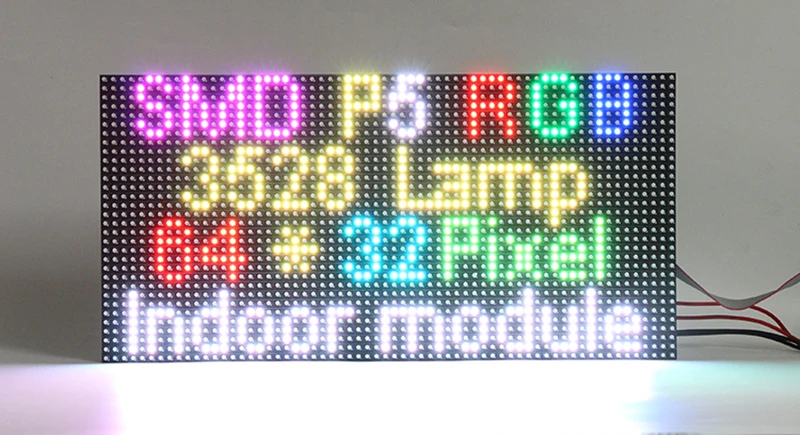 SMD3528 P5 RGB полный Цвет 320x160 мм 64x32 Пиксели 1/16s Крытый модуль светодиодной матрицы