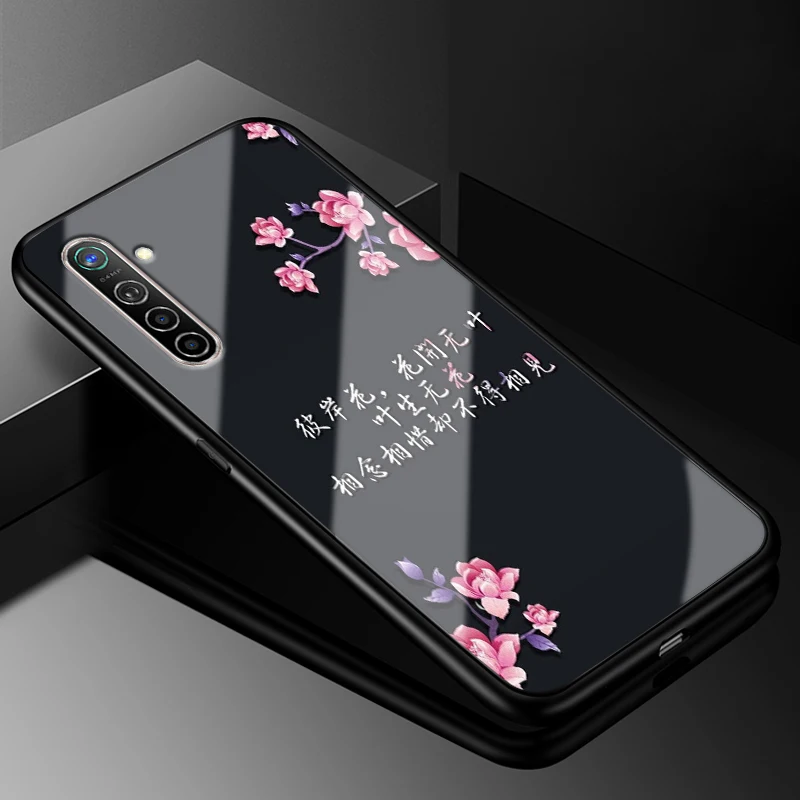 13 Для OPPO Realme X2 чехол 6,4 ''модный стеклянный Жесткий Чехол для задней панели телефона чехол s для OPPO Realme XT силиконовый бампер - Цвет: 13