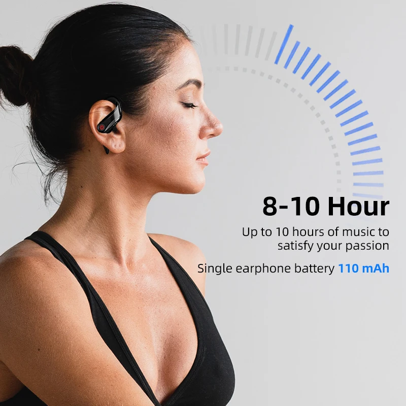 TWS беспроводные наушники Bluetooth 5 0 гарнитура вкладыши спортивные с регулировкой