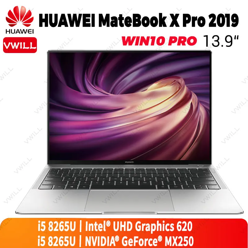 Ноутбук HUAWEI MateBook X Pro 2019 13 9 дюйма процессор Intel Core сенсорный экран MX250 Windows 10