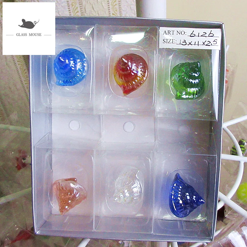 6 шт. декоративная фигурка миниатюрная стеклянная модель лодки украшение для