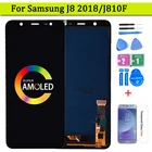 Super AMOLED для Samsung Galaxy J8 2018 J810 SM-J810 ЖК-дисплей и сенсорный экран, стеклянная панель в сборе