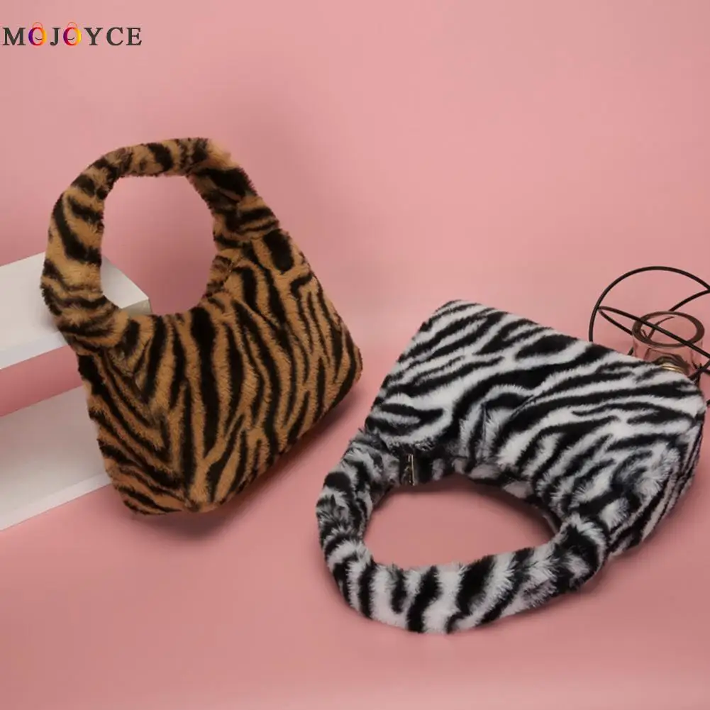 

Fashion Automn Winter Plush Shoulder Underarm Bags for Women 2020 Female Handbag Soft Warm Fur Totes Purse for Lady Girls