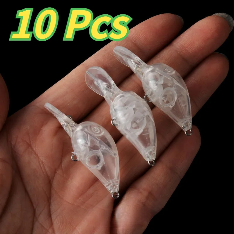 

10 шт. рыболовные снасти, приманка, кренкбейт, мини, маленький толстый человек, скала, 4,5 см/2,1 Г, плавающая Морская рыбалка, пластиковая жестка...