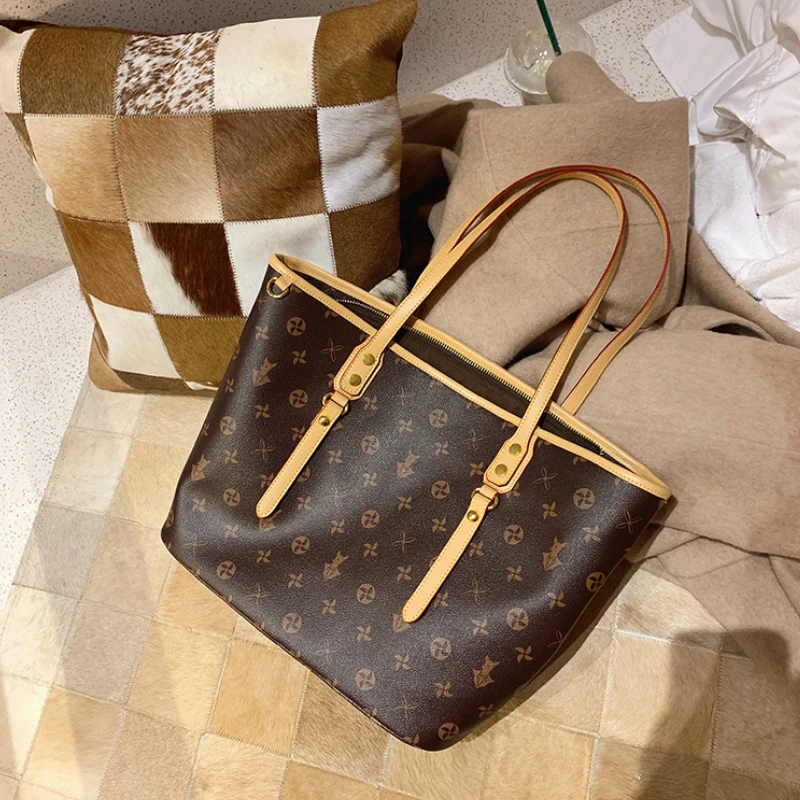 Сумка-тоут женская с цветочным узором саквояж кросс-боди на одно плечо