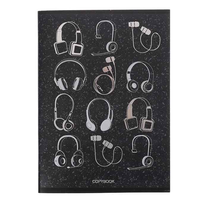 Тетрадь А4 96 листов в клетку &quotГрафит. Дизайн 6&quot обложка мелованный картон