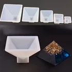 Прозрачная силиконовая форма в виде пирамиды для самостоятельного изготовления свечей, прозрачный клей, литье, форма, домашние украшения, глиняные формы для суккулентов