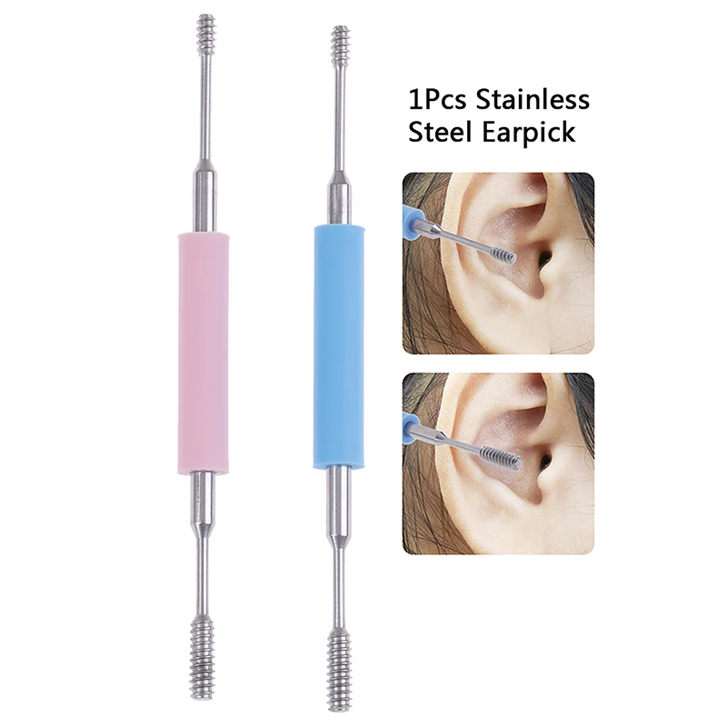 

1Pcs Stainless Steel Ear Pick Wax Remover Curette Ear Scoop Spoon Earwax Clean Tool 2 Colors