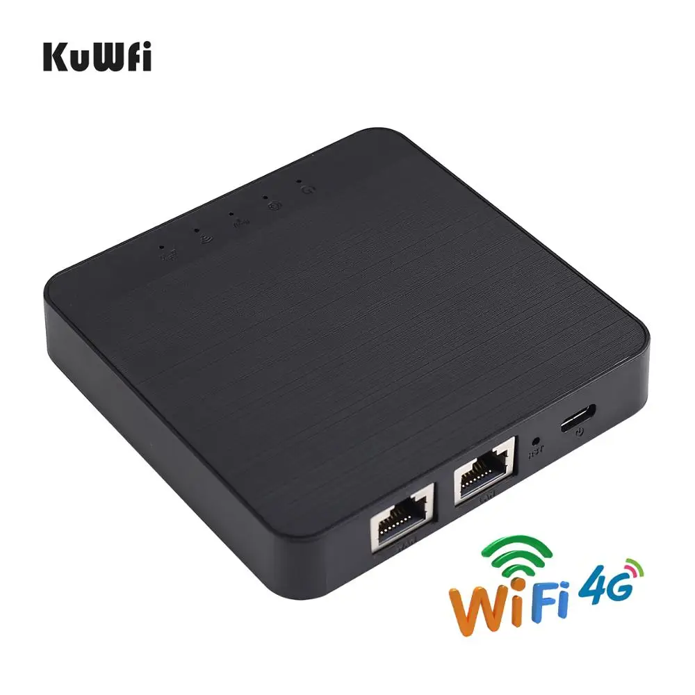 KuWFi Карманный 4G Wi Fi маршрутизатор 150 Мбит/с мобильного Мощность банк Беспроводной