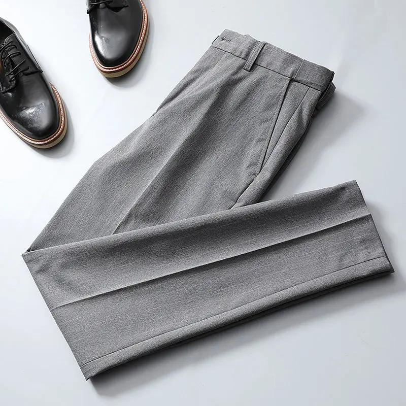 

Autumn And Winter New Business Casual Pants Men's Korean Slim Pinstripe Feet Pants High Quality Fashion Stripes Youth Trousers