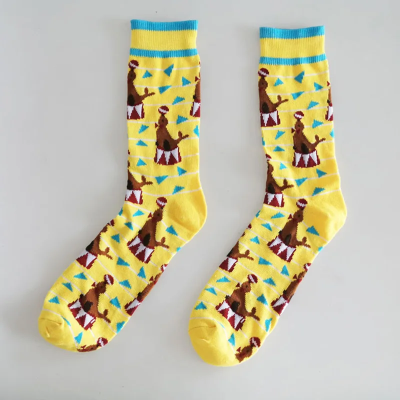 

Creative Harajuku Hip Hop Men Socks Lovely Cartoon Combed Cotton Happy Socks Personality Trend Fashion Funny Sokken