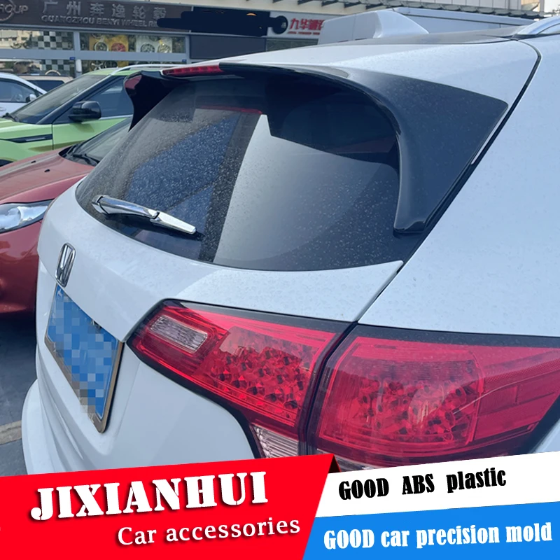 

For Honda HRV Spoiler 2014-2016 Honda HRV Vezel -2PCS Spoiler ABS Material Car Rear Wing Color Rear Spoiler